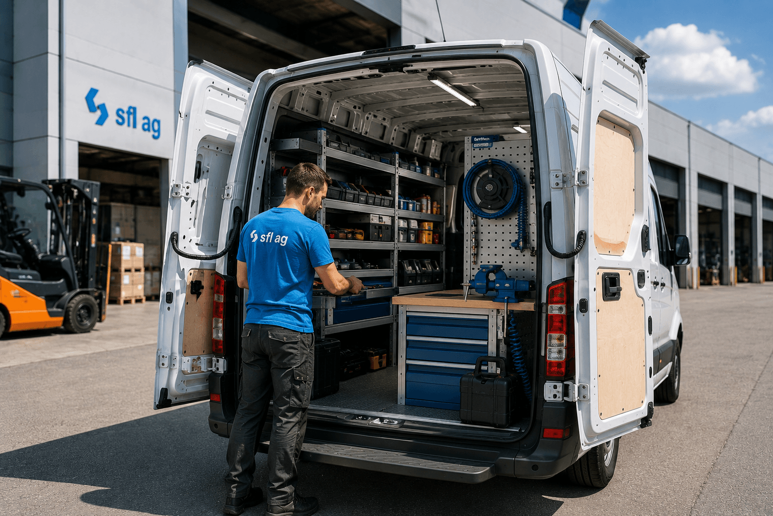 Servicefahrzeug für Industriebetrieb