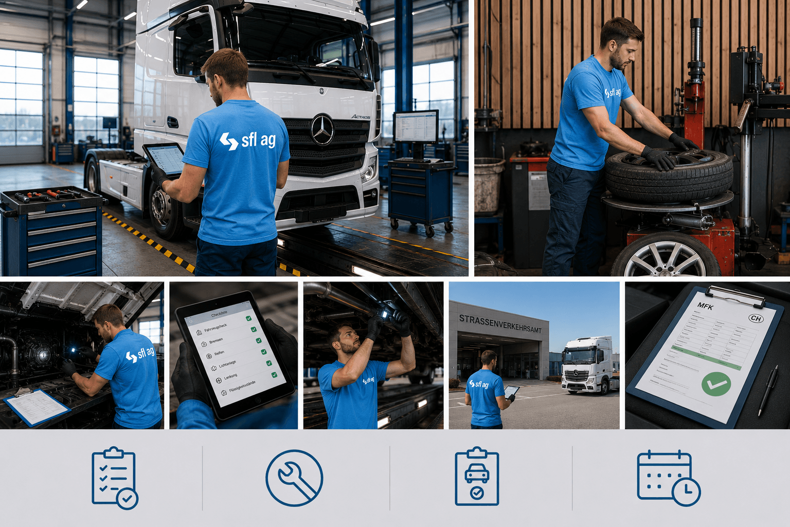 Reifenservice für Nutzfahrzeuge bei der SFL AG